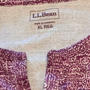L.L. Bean Purple BOHO Shirt Size XL